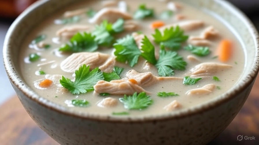 Thai Kyllingesuppe med Kokosmælk
